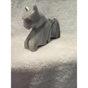 Vtg Marble Cat Figurine, Laying Down Stone